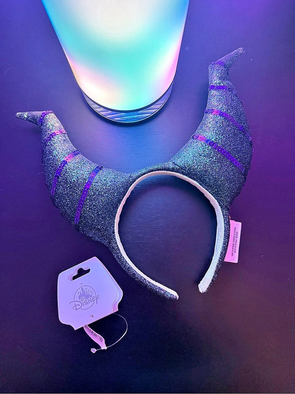 Disney Maleficent Glitter Sequin Horns Headband | Sleeping Beauty Villains